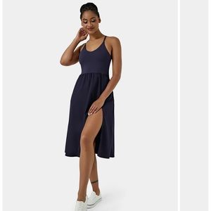 Halara navy midi dress